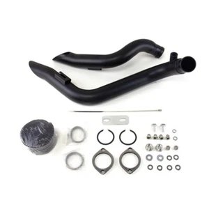2" LAF Exhaust Pipes w/Flange Kits for Harley Sportster Softail Black Wrapped - Picture 1 of 14