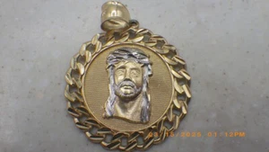 10K Yellow Gold Jesus Pendant, 6.1g, 7.3mm Bail (TDY026843) - Picture 1 of 3