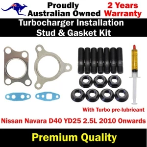 Turbo Installation Stud, Gasket & Lubricant Kit For Nissan Navara D40 YD25 2.5L - Picture 1 of 5