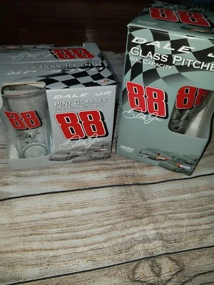 4 vasos de cerveza Dale Earnhardt Jr Racing Nascar Budweiser #88 jarra de vidrio  Foto 1 de 2