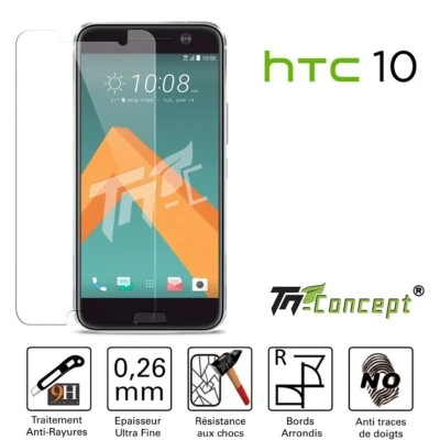 HTC 10 - Vitre de Protection Crystal - TM Concept® - Photo 1/4