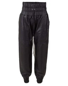 BNWT Marissa Webb Genuine Lambskin Leather Jogger Trousers Pants £645 - Picture 1 of 22