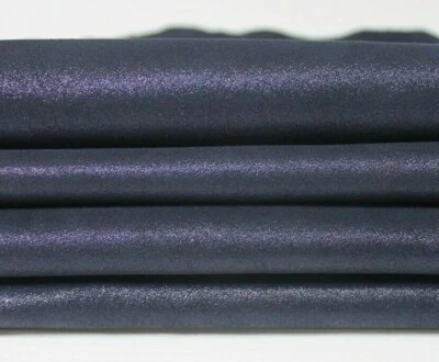 DARK BLUE SUEDE PEARLIZED shimmer Lambskin leather 2 skins 0.6mm 6sqf #A5710 - Image 1 of 4