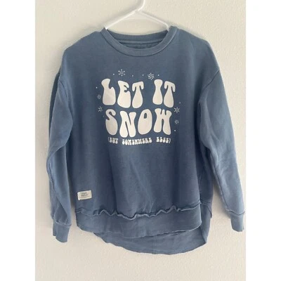 Simply Southern Sweatshirt Womens Size Small Let It Snow Crewneck Cozy Coastal - Image 1 of 4