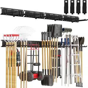 Wall Mount Tool Storage Rack, 20 PCS Heavy Duty Steel Yard Garden Tool Organizer - Picture 1 of 12