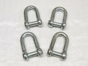 Galvanised Commercial Dee Shackle Countersunk Pin 6MM X4 (Flush Fit Connect) - Picture 1 of 2