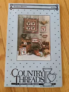 Broken Hearts Quilting Sewing Pattern #112 32" Wall Quilt, Wallhanging Pillow - Picture 1 of 5