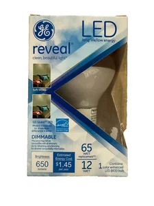 GE Lighting BR30 Reveal LED Floodlight Bulb, 12 Watts - 650 Lumens - NEW - Picture 1 of 3