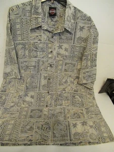 Camicia hawaiana P77 Harley Davidson taglia 3XL USA moto misto cotone palma - Foto 1 di 11