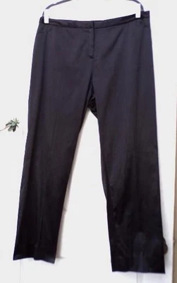 PANTALONES ADRIENNE VITTADINI PIERNA RECTA NEGRO SATINADO Talla 14 Foto 1 de 4