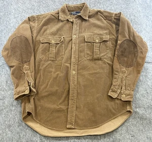 Polo Ralph Lauren Sierra M Medium Corduroy Brown Shirt Jacket Shacket Vtg Mens - Picture 1 of 9