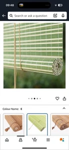 4 X Green Bamboo Blinds 260 X 60cm - Picture 1 of 3