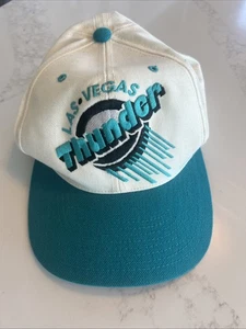 VINTAGE Las Vegas Thunder Mütze Cap Snap Back blau weiß IHL Hockey 90er - Bild 1 von 4