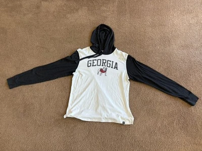 Sudadera con Capucha Georgia Bulldogs Para Mujer GRANDE BLANCA/Negro Marca '47 Sudadera Universitaria Foto 1 de 4