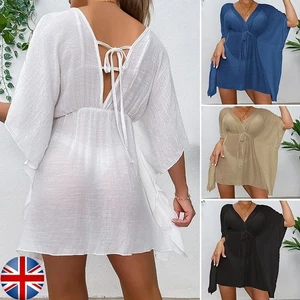 Women Beach Cover Up Swimsuit Beachwear Dress Bikini Swimwear Summer Kaftan - Picture 1 of 11
