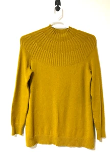 Maglione Anthropologie taglia media Welford tunica oro collo alto leggero - Foto 1 di 15
