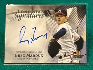 01/25 Greg Maddux 2022 Topps Stadium Club On Card Auto Lone Star Signatures ATL - Picture 1 of 2