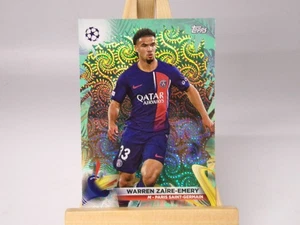 Topps Chrome Carnaval Green Champions League Warren Zaire Emery PSG 27/75 Karte - Bild 1 von 2