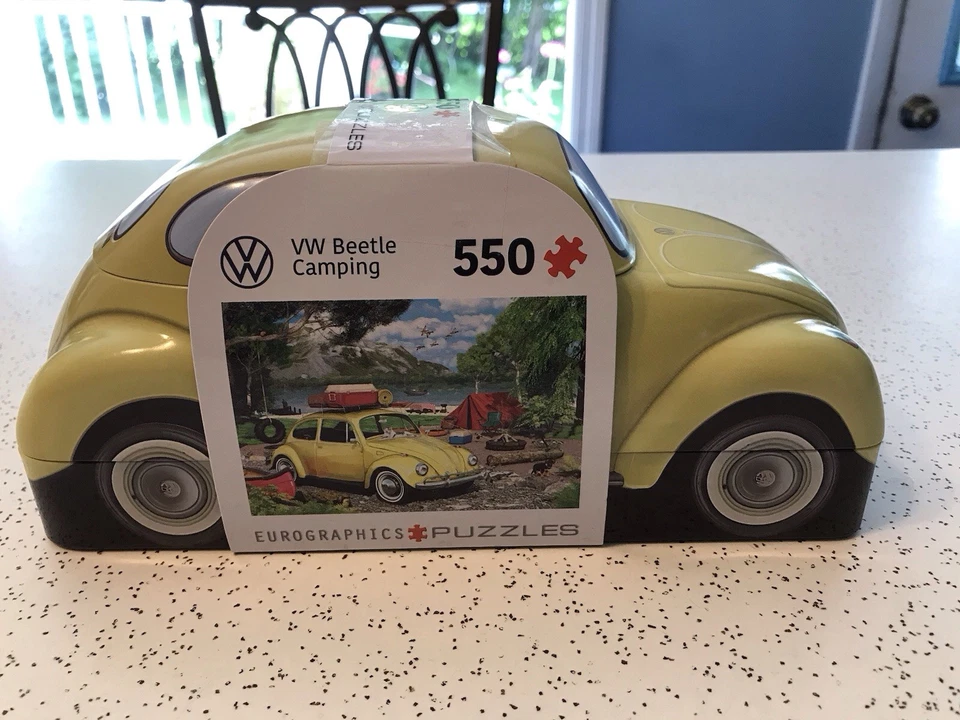 VW Beetle Camping 550 Piece Jigsaw Puzzle in Tin Eurographics  New & Sealed - Image 1 of 4