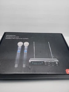 Innopow Professional UHF Sistema Microfonico Wireless Doppio, WM-200, Nero, NOB - Foto 1 di 6
