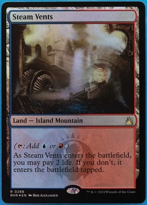Steam Vents FOIL Guildpact NM Land Rare MAGIC MTG CARD (ID# 490149) ABUGames - Image 1 of 2