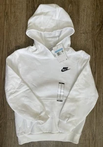 Nike Kids Fleece Pullover Hoodie White Sz Medium FD3000-100 - Picture 1 of 5