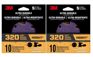 3M Ultra Durable 5 inch Power Sanding Discs, Universal Hole, 320 Grit, 2 Pack - Picture 1 of 5