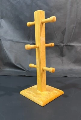 Taza Madera Árbol Taza Soporte Para 6 Tazas Marrón Claro 6" Base x 15' Alto SIN TAZAS Foto 1 de 4