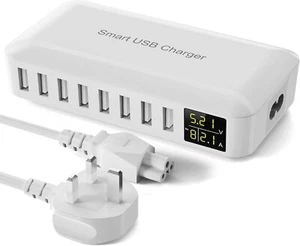 Sanicata USB Charging Station - 8 in 1 USB Charger with 4ft Extension Cord, USB - Zdjęcie 1 z 10