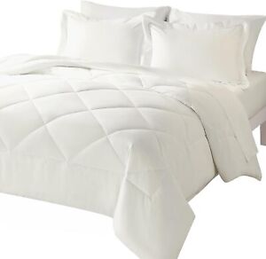 CozyLux Queen Bed in a Bag 7-Pieces Comforter Sets with Comforter and Sheets Dar