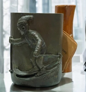 Vtg 1976 Carl Wagner Signed Bronze Sky Boy Sculpture 206/1000 Limited Edition - Picture 1 of 15