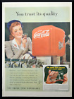 1941 COCA COLA Coke Vintage Print Ad You Trust its Quality Only C$9.95 on eBay