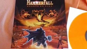 hammerfall hearts on fire LP vinyl RARE edition orange - Foto 1 di 3