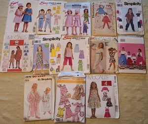 Vintage Sewing Patterns Girls Clothes Kids McCall Butterick Simplicity Lot of 13 - Picture 1 of 6