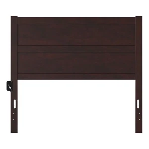 AFI NoHo Full Solid Wood Headboard with USB Charging Station in Espresso - Picture 1 of 8