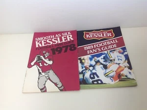 Kessler Smooth as Silk Football Fans Guides 1978 & 1989 - Picture 1 of 1