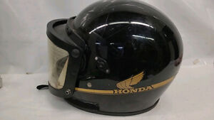Vintage Hondaline Black Helmet Honda Size Medium No Tags Motorcycle -O