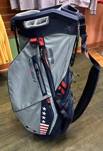 Sun Mountain 2024 C-130 Golf Cart Bag 14-Way Stand Bag PATRIOT USA Flag Red Blue - Picture 1 of 5