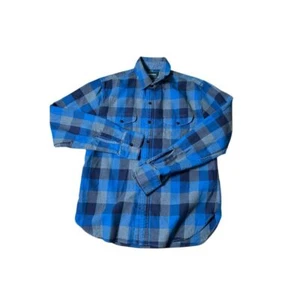 Camisa Bonobos Franela a Cuadros Abotonada Azul A Cuadros Manga Larga Exterior Informal - Imagen 1 de 6