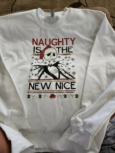 Disney Nightmare Before Christmas Sweatshirt "Naughty is the New Nice" Größe M - Bild 1 von 4