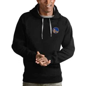 Antigua Victory NBA Golden State Warriors Black Hoodie Size L NWT LOOSE PATCH - Picture 1 of 4