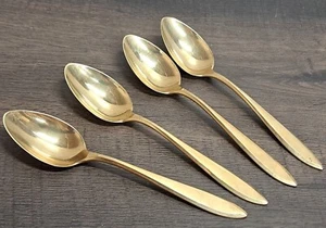 4 Vintage Dirigold Dirilyte Goldware Regal Flatware Silverware Soup Tablespoon - Picture 1 of 24