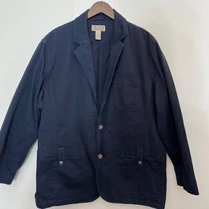 Duluth Trading Co. Men's Twill Presentation Jacket Size 2XLT Navy - Picture 1 of 4