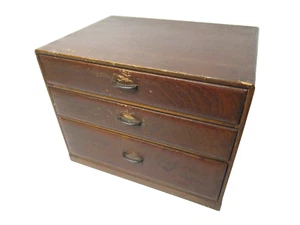 Japanische antike Vintage Schreibtischkommode aus lackiertem Holz - Bild 1 von 9