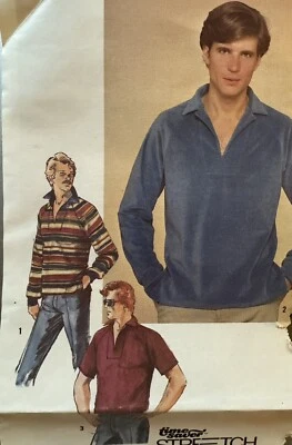 Simplicity Time Saver Stretch pattern 9739 Men's Pullover Tops sz 40,42,44 uncut - Image 1 of 4