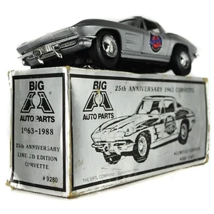 1988 25th ERTL CORVETTE 1963 STINGRAY Silver Diecast BIG A-Auto Parts 9280 - Picture 1 of 9