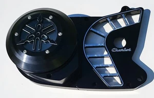 Chariot Yamaha Banshee BLACK 3 piece Stator Cover OPEN FACE, Bearing Support - Picture 1 of 3