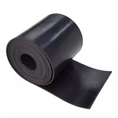 Neoprene Rubber Sheet Rolls Strips 1/8” THK 5" W x 59.8"L Solid Flooring Pad Mat