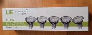 2 Packs of 5 LE Lighting Ever LE 4Watt GU10 LED Light Bulbs (Warm White) NEW - Picture 1 of 5