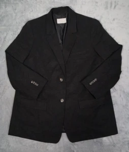 Everlane The Oversized Blazer Women's Size 16 In Buttersmooth Tencel Black - Picture 1 of 12